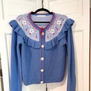 Blue desk cardigan